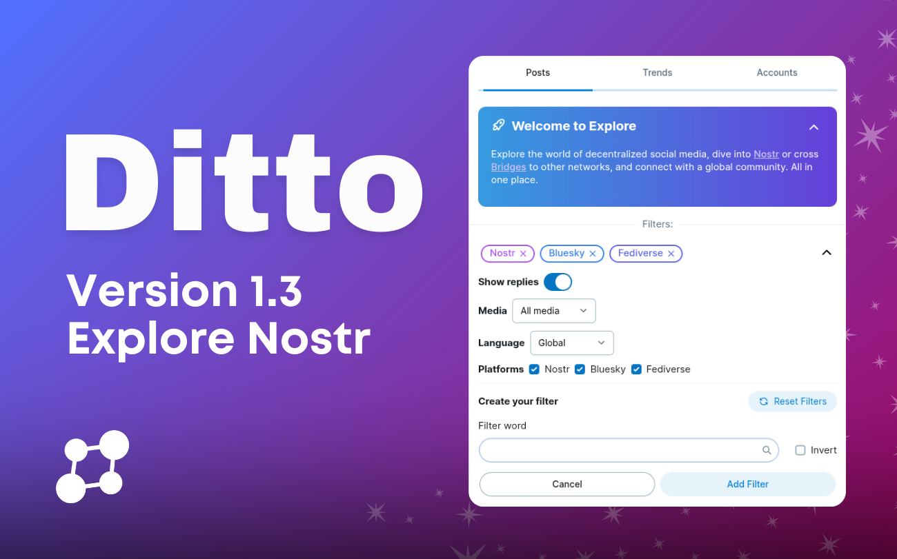 Ditto 1.3: Explore Nostr
